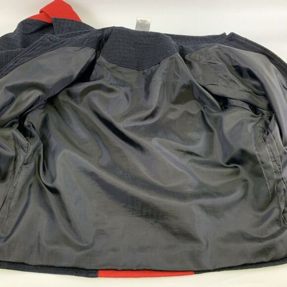 Parsley And Sage Button Jacket Collared Black Red Colorblock Pocket Womens Large - Picture 13 of 13